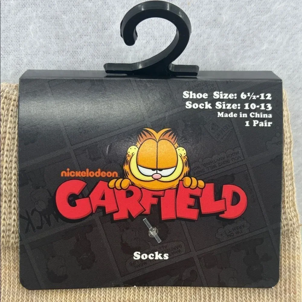 Nickelodeon Garfield Funny Tan Socks for Men/Woman
